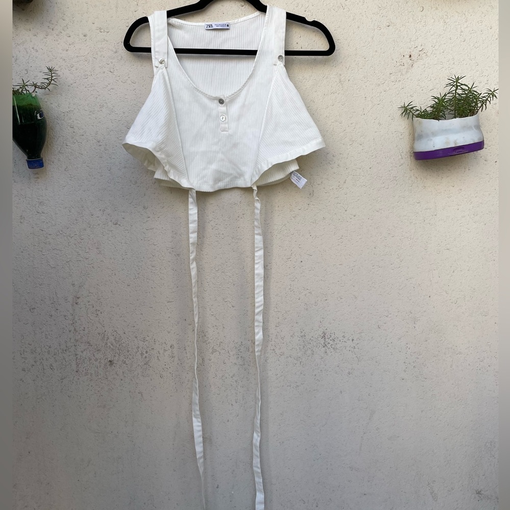 Zara brand new limited edition bohemian summer crop top (cotton) - Picture 2 of 9